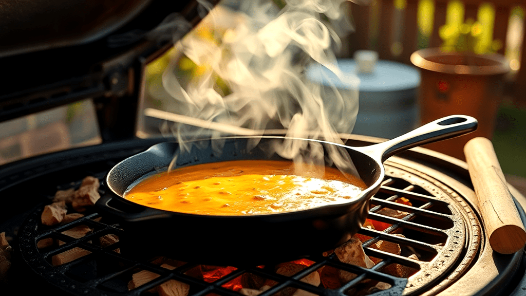 Cooking Smoked Queso on a Grill