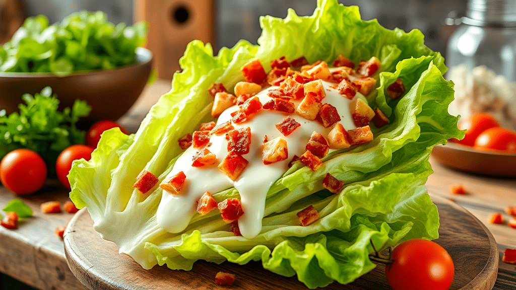 Cutting Iceberg Lettuce for Wedges