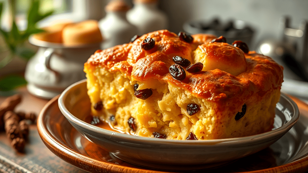 Bread Pudding with Raisins