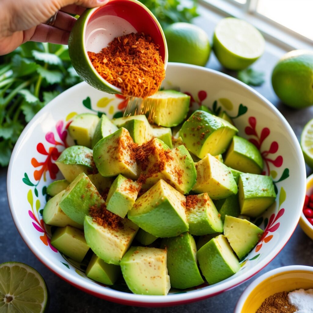 Leonardo Phoenix A colorful bowl filled with fresh avocado chu 6