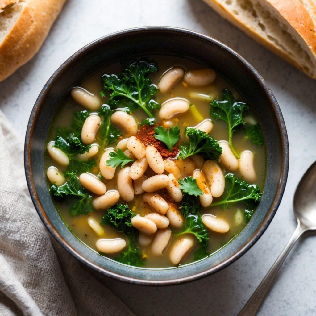 Leonardo Phoenix A final bowl of Cannellini Bean and Kale Soup 6