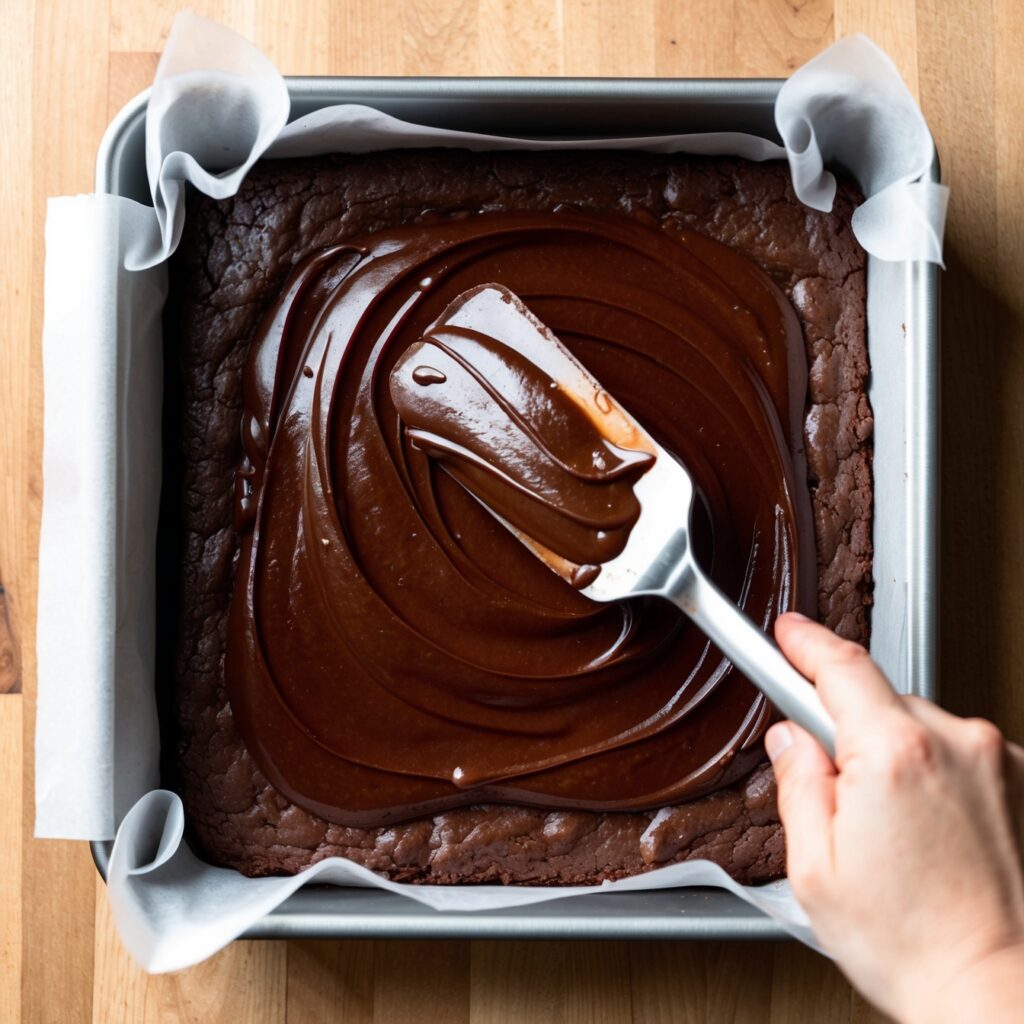 Leonardo Phoenix An overhead shot of a hand using a spatula to 0