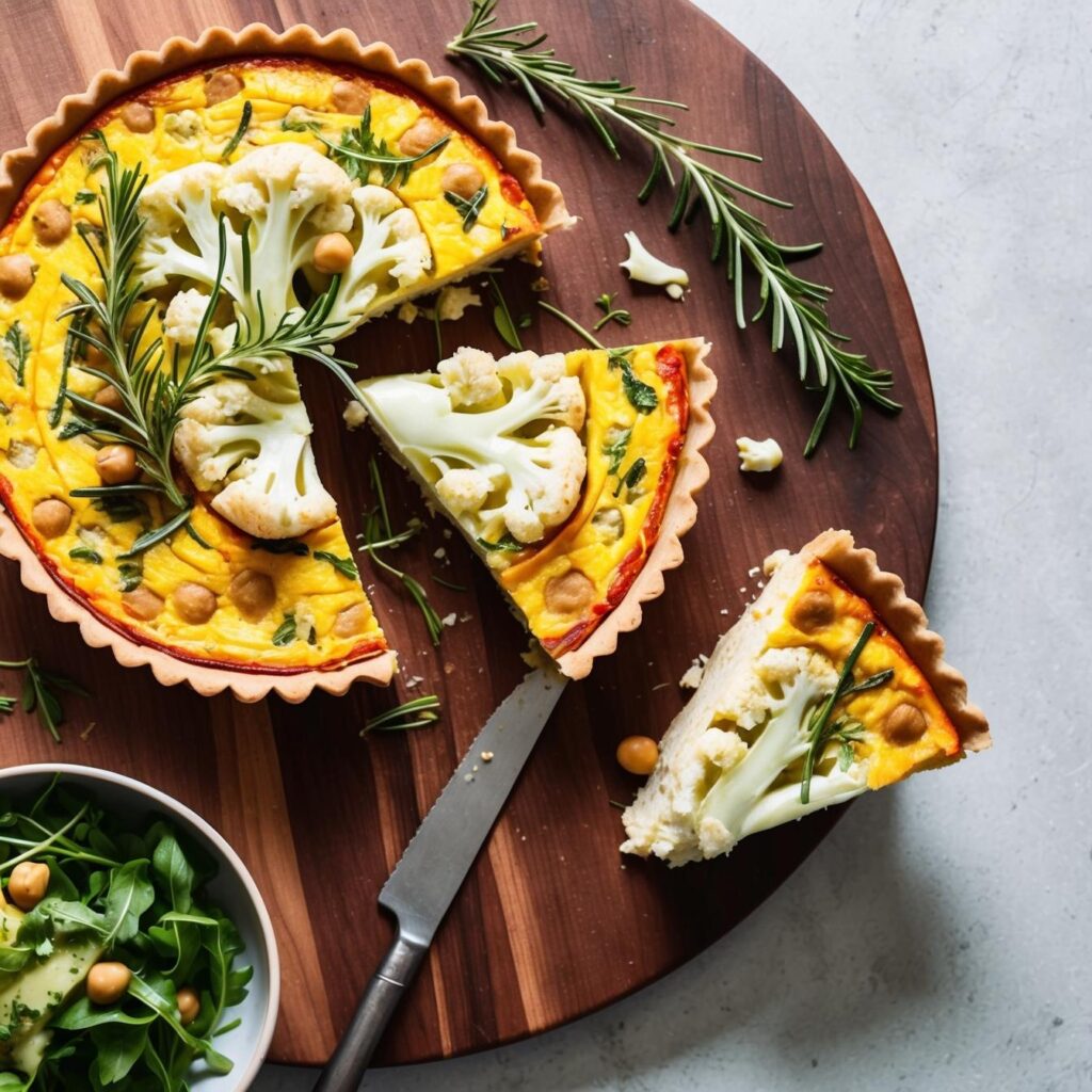 Cauliflower and Chickpea Quiche: A Deliciously Healthy Delight