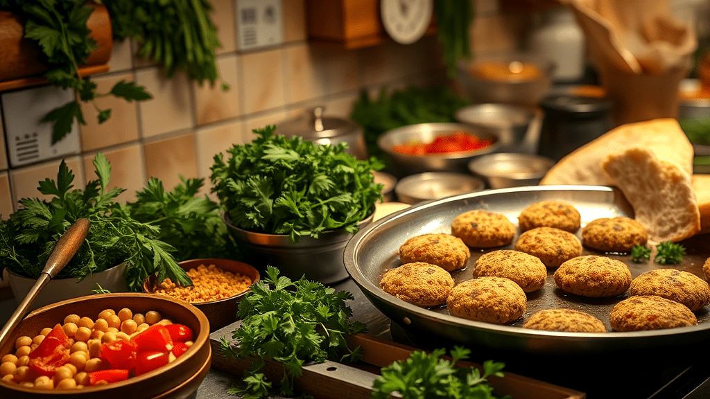 Step-by-Step Falafel Cooking Process