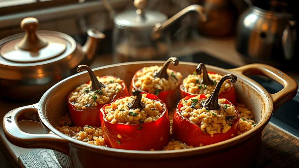 Stuffing the Peppers