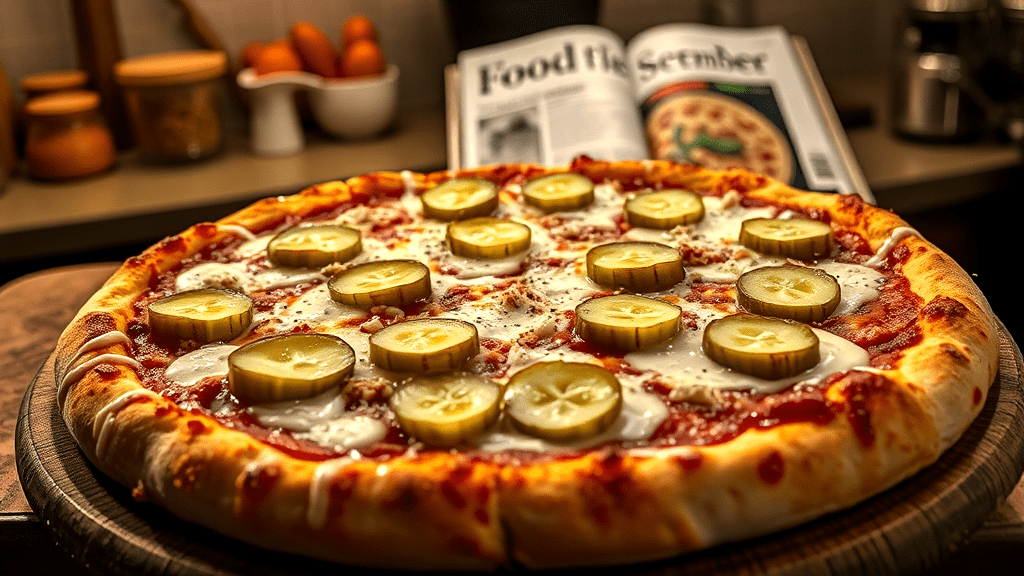 gourmet pickle pizza