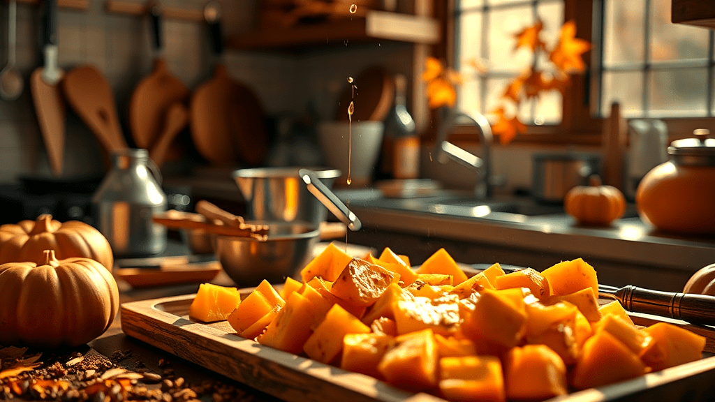 Cutting Butternut Squash for Roasting