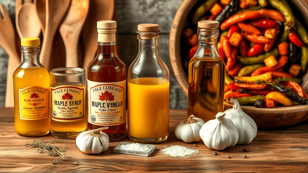 Ingredients for Maple Dijon Dressing