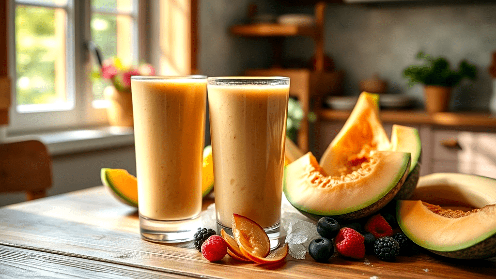 healthy cantaloupe smoothie