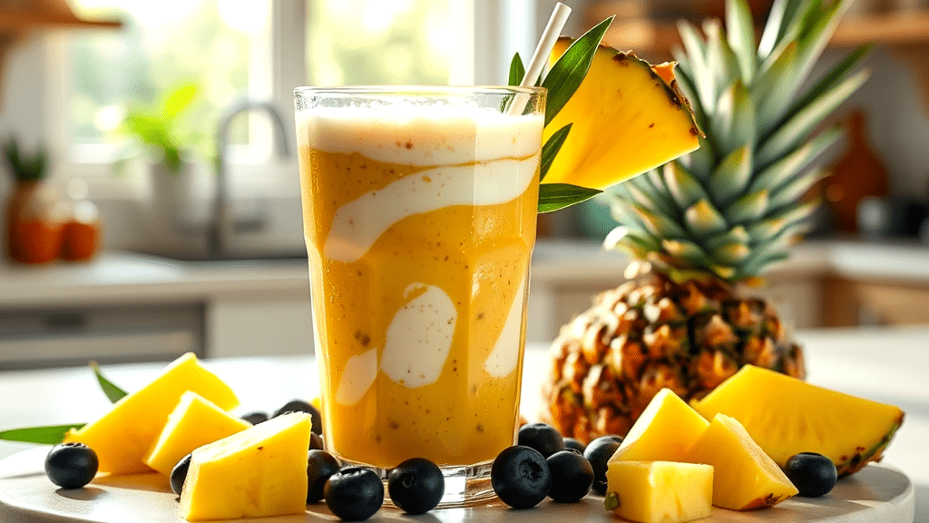 refreshing pineapple smoothie