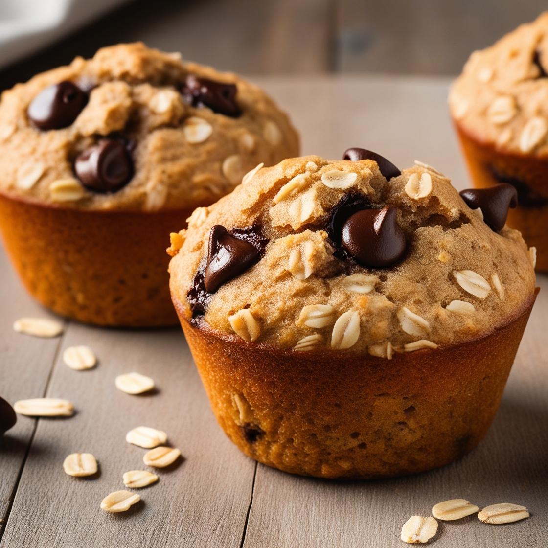 Oatmeal Chocolate Muffins