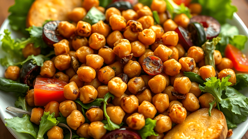 Roasted Chickpeas in Salads