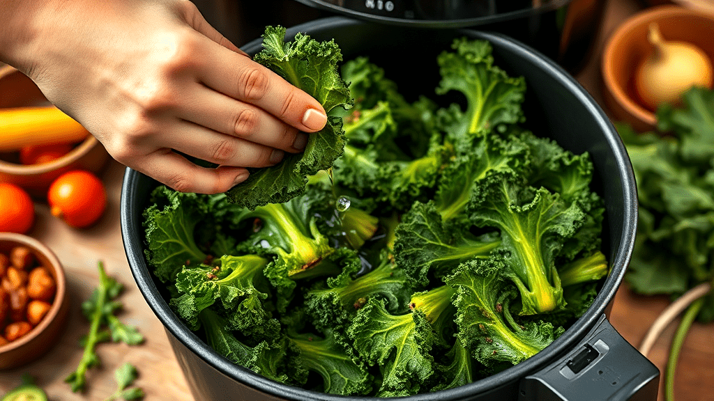 Preparing Kale for Frying