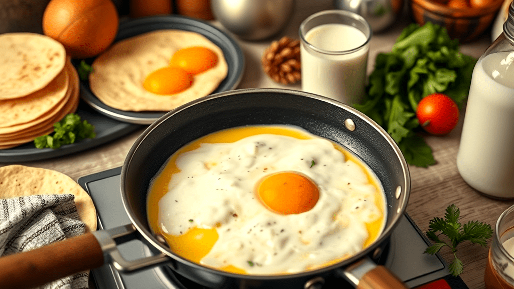 Preparing Fluffy Scrambled Eggs