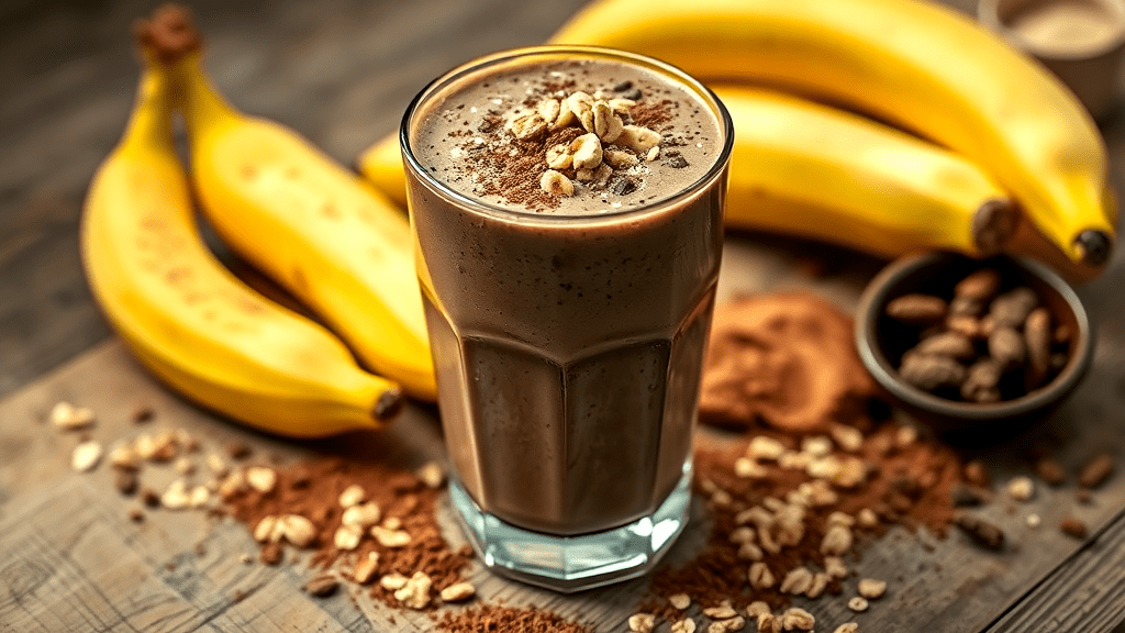 peanut butter and chocolate smoothie